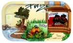 PURIZE Dreh-Tablett Rolling Tray klein "Stigga Zoo" ca. 27x16x1cm